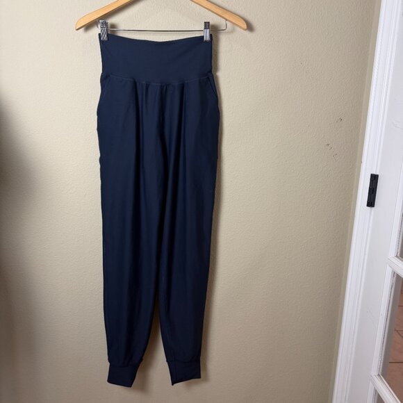 OLD NAVY ACTIVE Powersoft High Rise Joggers Leggings Go Dry Sz small tall navy - Picture 3 of 8